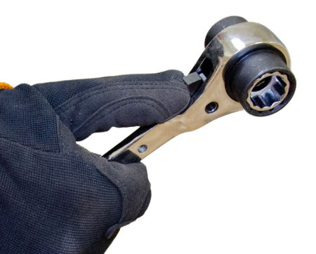 Ключ накидной трещоточный 8х10х12х13х14х17х19х21мм реверсивный (23712) SHTOK 376582