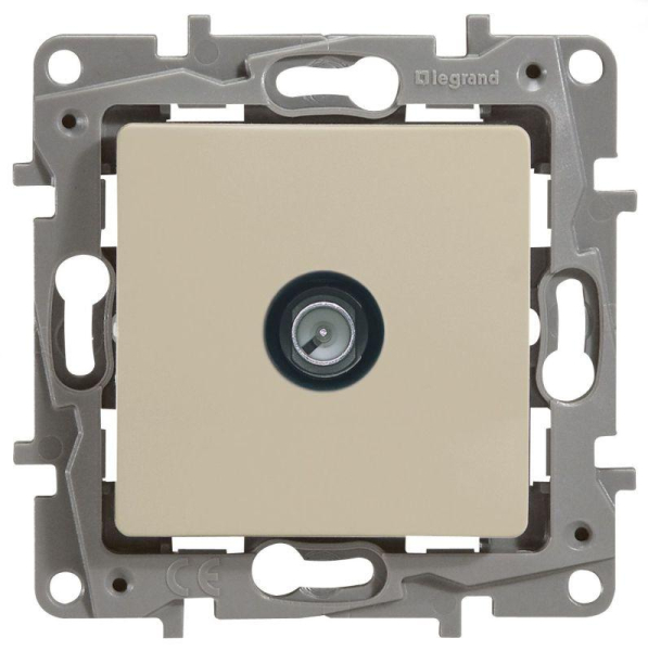 Розетка телевизионная проходная TV СП Etika 14дБ 5-862МГц механизм сл. кость IEK 672363