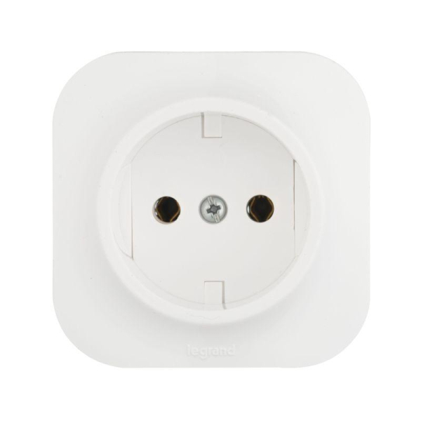 Розетка 1-м ОП Quteo 16А IP20 2P без заземл. без защ. шторок бел. IEK 782210