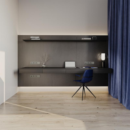 Рамка 4-м S70 пластик. титан Voltum VLS100406