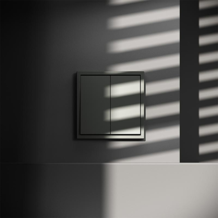 Выключатель 2-кл. СП S70 10А с самовозвратом механизм титан Voltum VLS020606