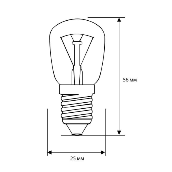 Лампа накаливания MIC 15/PT/CL/E14 для духовок Camelion 12979