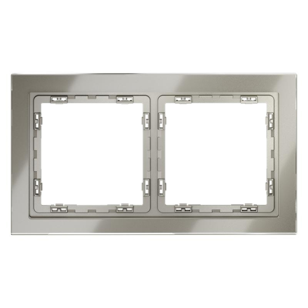 Рамка 2-м S70 стеклян. шелк Voltum VLS110204