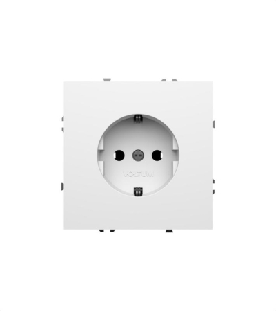 Розетка 1-м СП S70 16А с заземл. механизм бел. глянцевый Voltum VLS040101