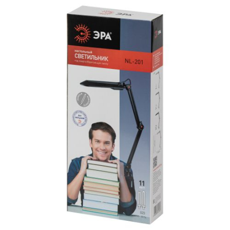 Светильник NL-201-G23-11W-BK настол. черн. ЭРА C0041456