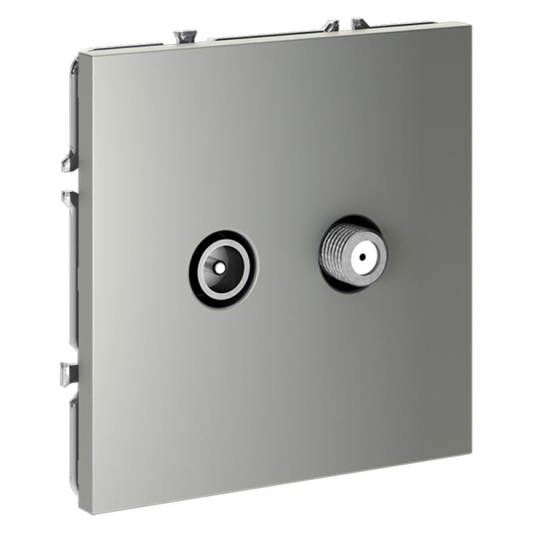 Розетка телевизионная оконечная TV + SAT 2-м СП S70 механизм сталь Voltum VLS060405