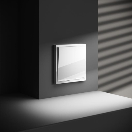 Выключатель 1-кл СП S70 10А с подсветкой механизм бел. глянцевый Voltum VLS010201