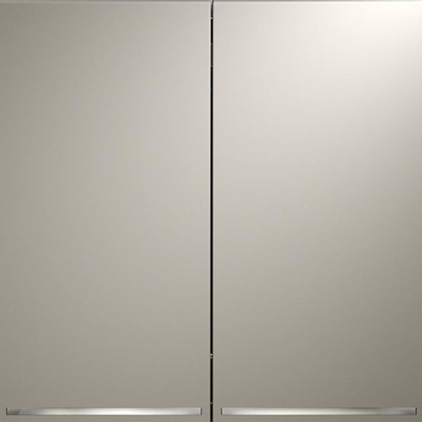 Переключатель проходной 2-кл. СП S70 10А с подсветкой механизм кашемир Voltum VLS020403