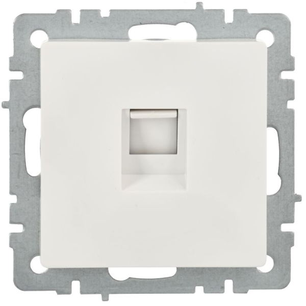 Розетка компьютерная Brite RJ45 кат.5E РК10-БрБ механизм бел. IEK BR-K10-1-K01-PRO