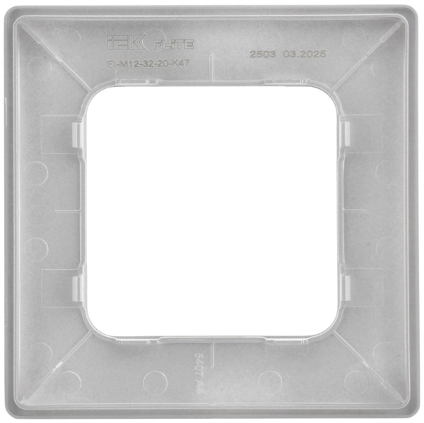 Рамка 1-м СП FLITE РУ-1-К-ФлА алюм. IEK FI-M12-32-20-K47