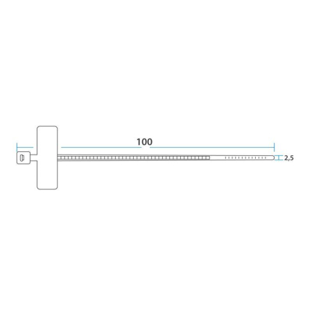 Хомут кабельный 2.5х100 под маркер нейл. бел. (уп.100шт) Rexant 07-0106