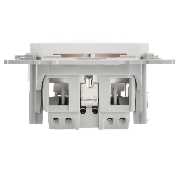 Розетка СП FLITE РС11-1-ФлБ 16А с заземл. без защ. шторок безвинтовое крепление механизм бел. IEK FI-R11-16-1-K01