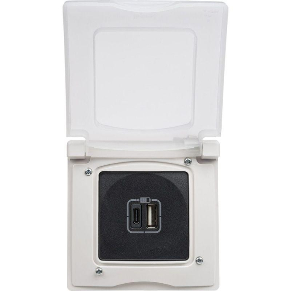 Рамка 1-м Etika IP44 с защ. крышкой бел. IEK 672550