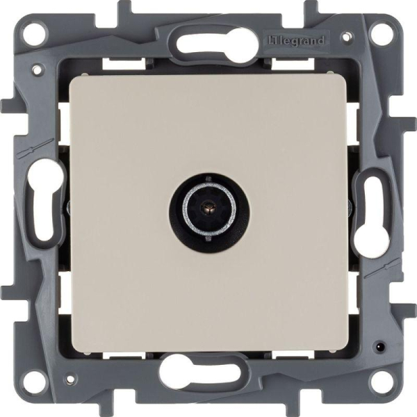 Розетка телевизионная TV СП Etika 2дБ 0-2400МГц с топологией "звезда" механизм сл. кость IEK 672351