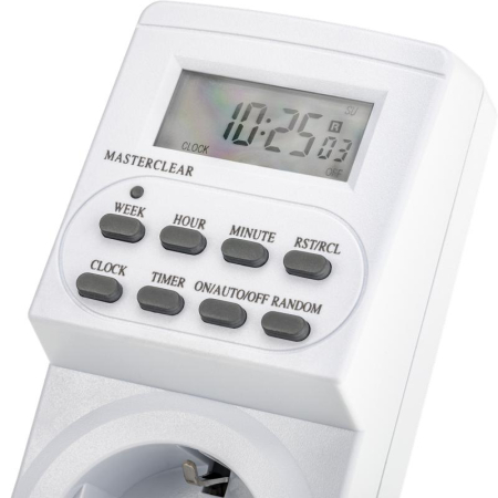 Таймер недельный электронный с заземл. 1.8кВт бел. REV 67073 1