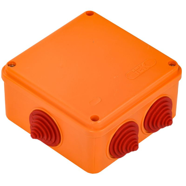 Коробка распаячная огнестойкая ПС 100х100х50 4P 4кв.мм IP55 6 вводов IEK UKF30-100-100-050-4-4-09