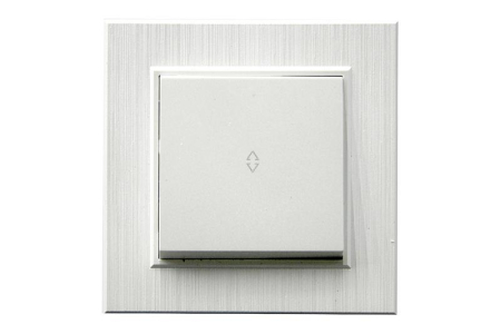 Выключатель проходной 1-клав. Karea LINE STAR жемчуж. Makel 86100005