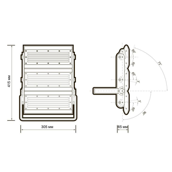 Светильник светодиодный PPI-02 3х50Вт 6500К IP65 ДСП для высоких пролетов Pro+ JazzWay 5016248