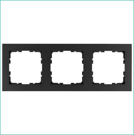 Рамка 3-м G-Classic антрацит Jasmart G1003B