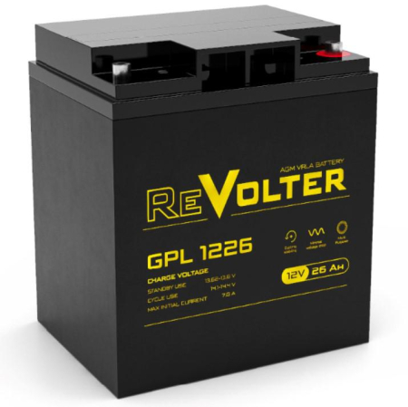 Аккумулятор 12В 26А.ч REVOLTER GPL 1226