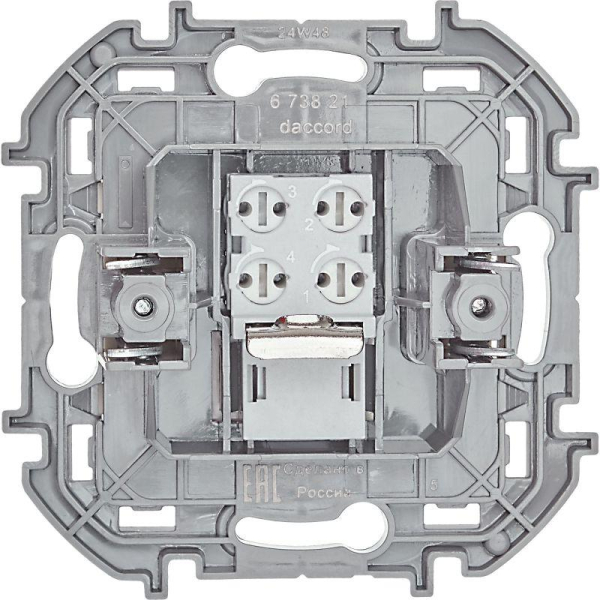Розетка телефонная Inspiria RJ11 механизм сл. кость IEK 673821