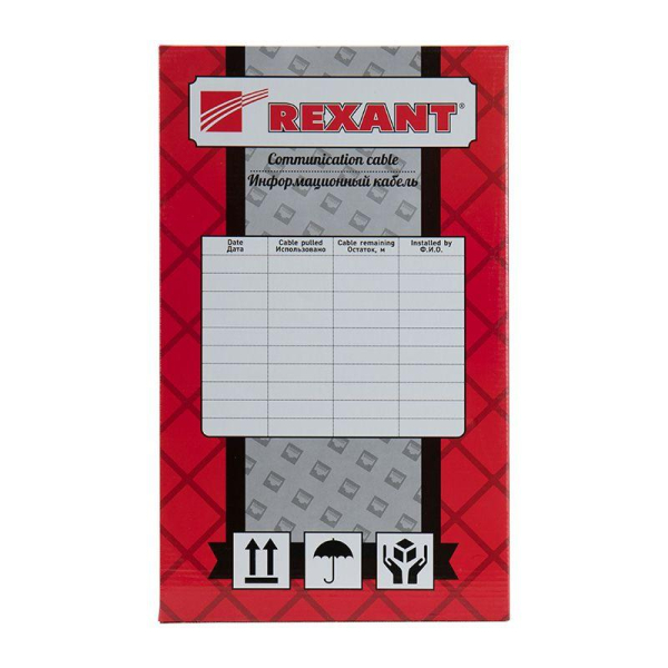 Кабель витая пара F/UTP кат.5e 4х2х24AWG solid ZH нг(А)-HF INDOOR оранж. (м) Rexant 01-0150