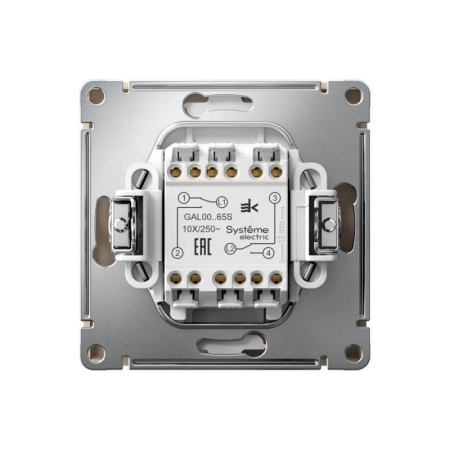 Переключатель 2-кл. ArtGallery 10AX быстрозажим. клем. механизм песочн. SE GAL001265S