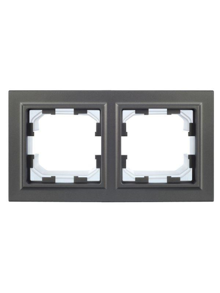 Рамка 2-м IP44 BRITE РУ-2-БрС-44 сталь IEK BR-M22-44-K46