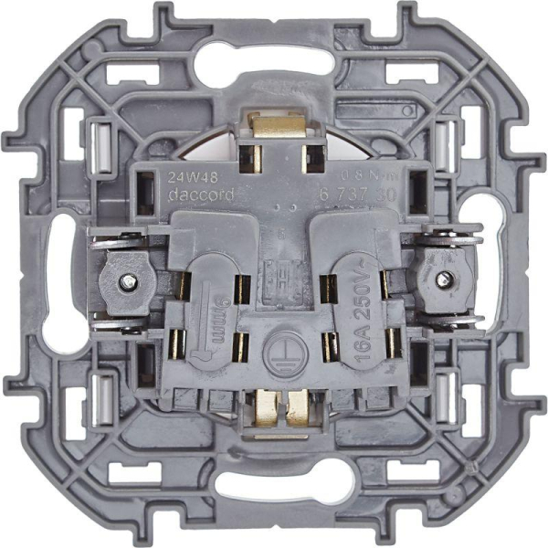 Розетка 1-м СП Inspiria 16А IP20 250В 2P+E защ. шторки немецк. стандарт механизм бел. IEK 673730