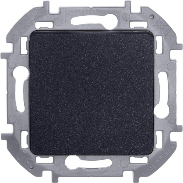 Выключатель кнопочный Inspiria 6А 250В без фиксации НО/НЗ механизм антрацит IEK 673693