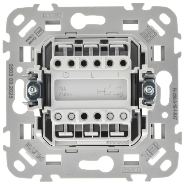 Выключатель 2-кл. СП FLITE ВС12-1-0-ФлА 10А механизм алюм. IEK FI-V20-0-10-1-K47