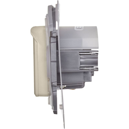 Розетка 1-м СП Inspiria 16А IP44 250В 2P+E защ. шторки с крышкой немецк. стандарт механизм сл. кость IEK 673741