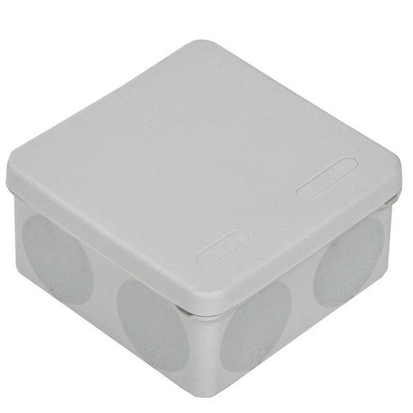 Коробка распаячная ОП КМ42455 100х100х50мм IP67 8 вводов сер. IEK UKO21-100-100-050-K41-66