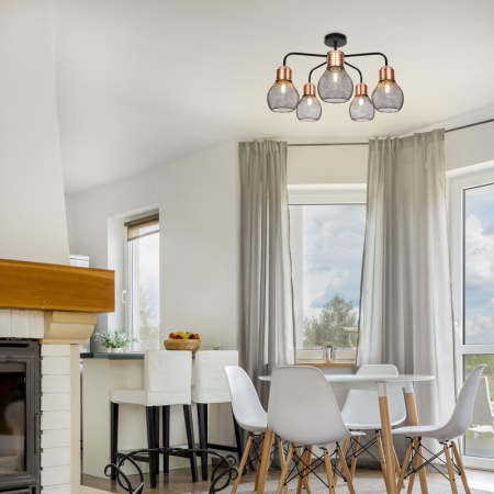 Светильник Agata 60Вт E27х5 IP20 потолочн. Freya FR4011CL-05BBS