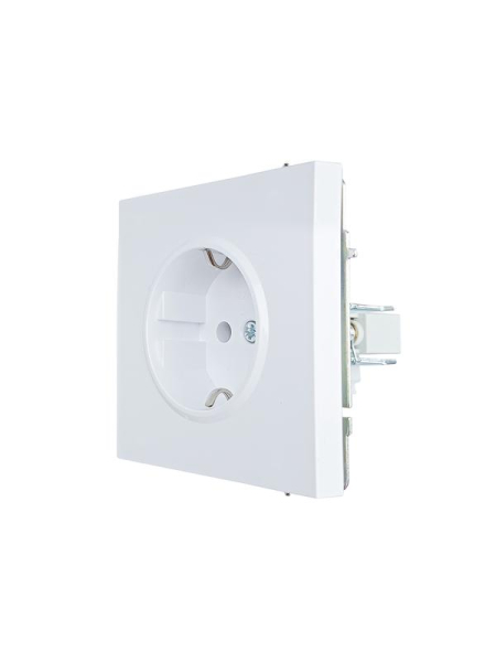 Розетка 1-мест. с/з ПБТ СП ZIMA безвинт. зажим бел. LEZARD 704-0288-122BQC