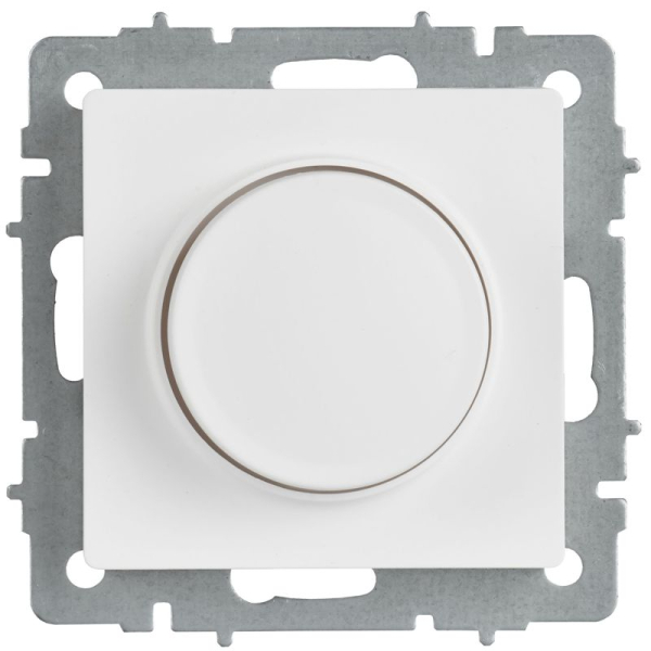 Светорегулятор поворотно-нажимной СП BRITE СС10-1-0-БрАБ 600Вт механизм арктич. бел. IEK BR-D20-0600-K91