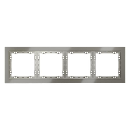 Рамка 4-м S70 стеклян. шелк Voltum VLS110404