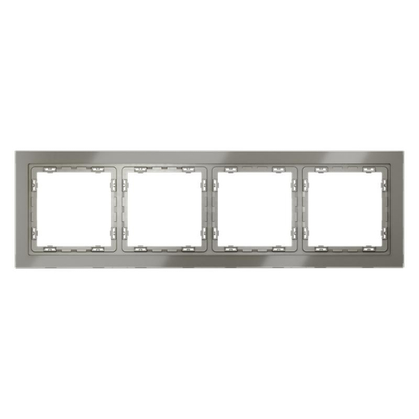 Рамка 4-м S70 стеклян. шелк Voltum VLS110404