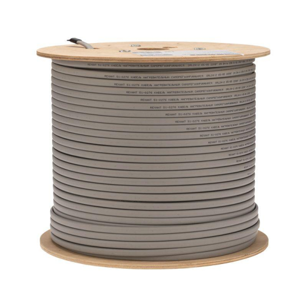 Кабель греющий (нагрев.) саморег. SRL24-2 неэкранированный 24Вт/м 0.9кв.мм/70м 300м Rexant 51-0276