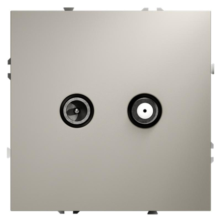 Розетка телевизионная оконечная TV + SAT 2-м СП S70 механизм кашемир Voltum VLS060403