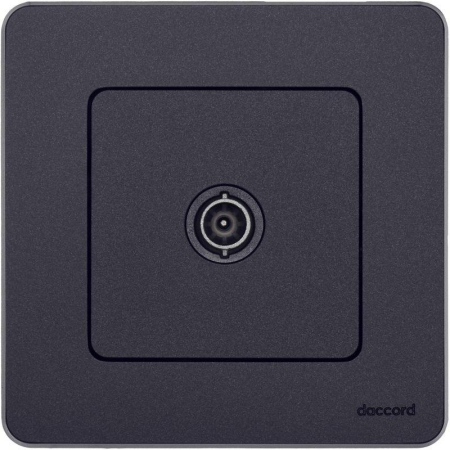 Розетка телевизионная проходная TV Inspiria 14дБ 5-862мГц механизм антрацит IEK 673863