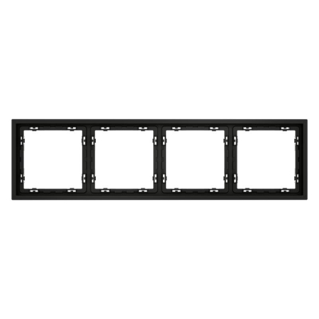 Рамка 4-м S70 пластик. черн. матов. Voltum VLS100408