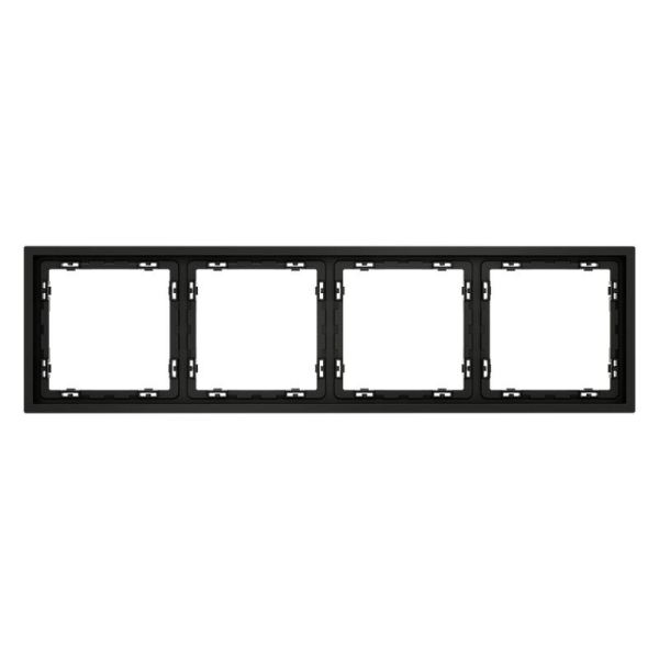 Рамка 4-м S70 пластик. черн. матов. Voltum VLS100408