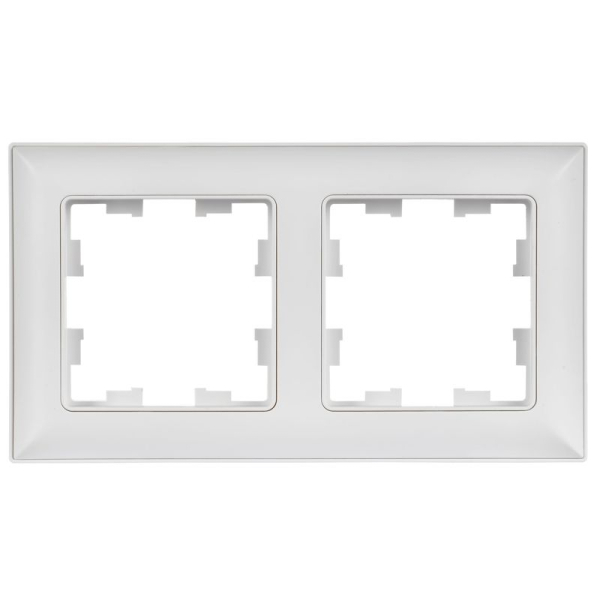 Рамка 2-м BRITE РУ-2-БрАБ арктич. бел./бел. IEK BR-M22-12-K91