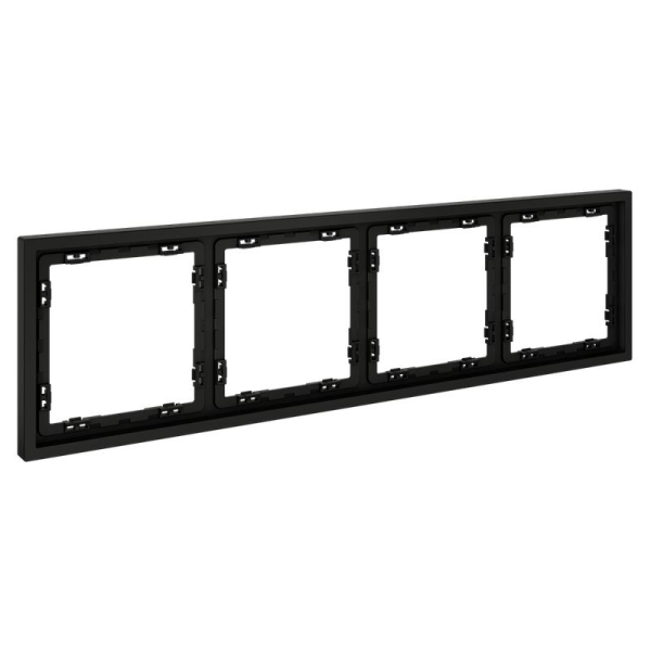 Рамка 4-м S70 пластик. черн. матов. Voltum VLS100408