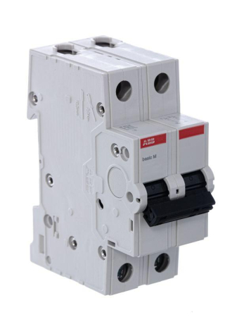 Выключатель автоматический модульный 2п C 63А 4.5кА Basic M BMS412C63 ABB 2CDS642041R0634
