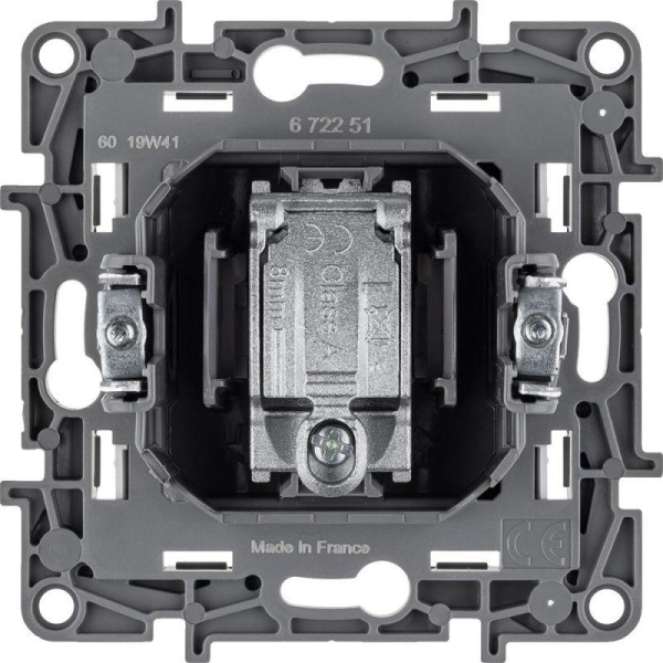Розетка телевизионная TV СП Etika 2дБ 0-2400МГц с топологией "звезда" механизм бел. IEK 672251