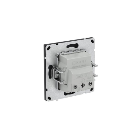 Розетка силовая KANT 2P+E защ. шторки черн. уголь DKC 7012003