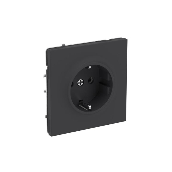 Розетка силовая KANT 2P+E защ. шторки черн. уголь DKC 7012003