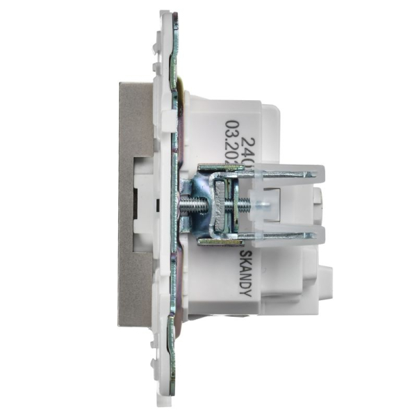Розетка SKANDY 16А с заземл. без защ. шторок SK-R05Sh шампань IEK SK-R11-16-K37